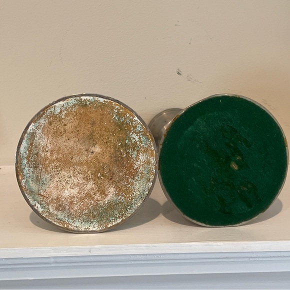 2 Scandinavian Minimalist Candlesticks Pewter Mastad Norway 103 Tin Zinn  50's - Picture 8 of 10